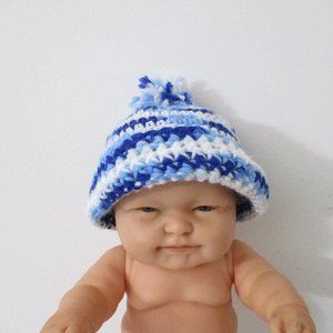HANDMADE HAND CROCHET BABY SKI CAP
